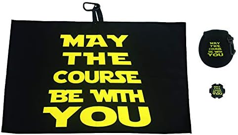Giggle Golf May The Course Be with You Golf Waffle Towel, Poker Chip & Ball Cleaning Pouch Giggle Golf May The Course Be with You Golf Waffle Towel, Poker Chip & Ball Cleaning Pouch