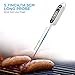TURATA Thermometer Digital Instant Read Cooking Meat Thermometer Kitchen Grill BBQ Steak Thermometer with 5.7 Inch Long Probe for Cooking and BBQ
