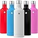 Vremi 16 Ounce Stainless Steel Water Bottle - Double Walled Vacuum Insulated Metal Water Bottle Travel or Gym BPA Free with Leak Proof Lid - Keeps Drinks Hot or Cold Fits Standard Cup Holders - White