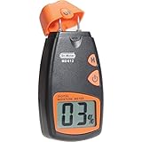 Dr.meter Digital Wood Moisture Meter,2 pins Portable Wood Water Moisture Tester , HD Digital LCD Display with 2 Spare Sensor Pins and one 9V Battery(Both Included) Range 5% - 40%,Accuracy: +/-1%