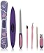 Ms. Manicure Pretty in Pink Manicure Set; Wood Cuticle Sticks, Cuticle Pusher, Cuticle Trimmer, Sapphire File, Nail Clipper, Salon Board, and 3-way buffer; Seven Tools For a Perfect Set of Nails