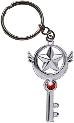 Cardcaptor Sakura Anime Manga Figure Keyring Star Magic Wand Sealing Silver