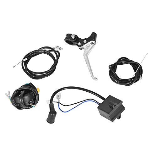 50cc Bike Bicycle Engine Kit, Motorized Bike 2-Stroke, Petrol Gas Engine Kit, Scooter Parts, Cycle Motor Engine Kit Set for Motorized Bike (Shipped from US) (50cc, Black)