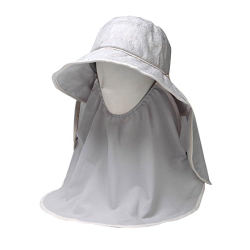 日よけ帽子 つば広 取り外すあご紐 サンバイザー レディース Uvケア