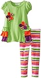 Bonnie Jean Little Girls' Floral Ruffle Legging Set