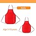 Caydo 24 Pieces Middle Size 12 Colors Children's Artists Fabric Aprons for Kitchen, Classroom, Community Event, Crafts and Art Painting Activity