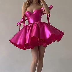 Bddhkw Off Shoulder Satin Homecoming Dress Short