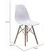 Porthos Home April Mid-Century Dining Crafted from Molded Plastic with Eiffel-Inspired Birch Wood Legs, Also As A Side Chair for Any Room in The House Or Office, Set of 1, White