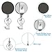 Anezus 2 Pack Retractable Badge Holder Retractable Keychain Heavy Duty ID Card Badge Holder Retractable Reel Clip with Key Ring Belt Clip for Name Card Keycard
