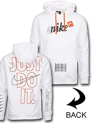 Amazon Nike ナイキ Just Do It Pullover Hoodie パーカー Xxl 白黒オレンジ 並行輸入品 フィットネス トレーニング スウェット パーカー 通販