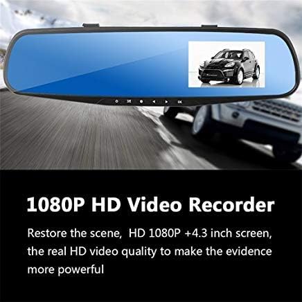 Soter Car Video Recorder Camera with Dual Lens for Vehicles Front & Rearview Mirror Car DVR Camera 1080P FHD with 32G Class 10 Kinston Micro SD