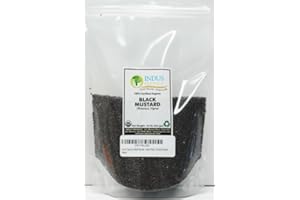 Indus Organics Black Mustard Seeds, 1 Lb bag, Premium Grade, High Purity, Freshly Packed