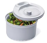 Progressive International Salad Spinner - Unique design lets water flow through lid opening, drains through the base - Easy to wash and dry in one easy step