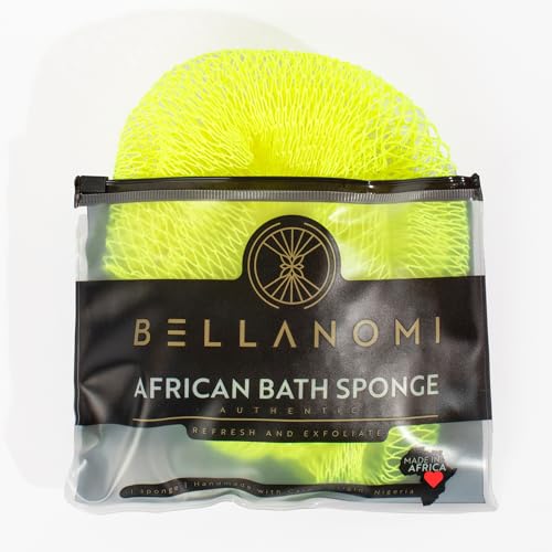Bellanomi Afrikanischer Peeling-Netzschwamm, authentisch/ethisch unbedenklich aus Nigeria, 114,3 cm lang (Keylime)