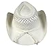 SADDLEBACK HATS Vented Straw Cowboy Hat w/Wood Heart Band –Shapeable Cowgirl Western (White)