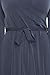 KLKD Women's Solid 3/4 Sleeve Knee Length Wrap Dress Made In USA
