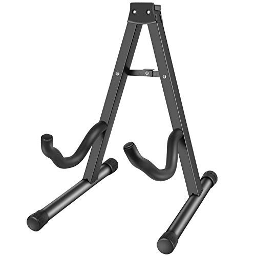LIHEXING Folding Guitar Stand, Universal A Frame Guitar Floor Stand Holder for Acoustic Guitar, Classic Guitar, Electric Guitar and Bass Guitar - Thumbnail 7