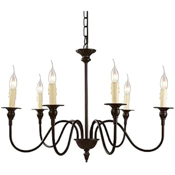 LNC 6-Light Chandelier Lighting Candle Candlelabra Chandeliers Ceiling Lights