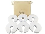 Itybity Door Finger Pinch Guard, 6 White No Finger Pinch Door Stoppers, Child Proofing
