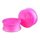 1 Pair Pearl Pink Soft Silicone Flexible Ear Plugs Gauges