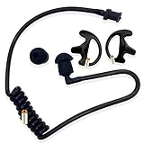 Replacement Acoustic Tube with Earbud Compatible for Motorola Kenwood Midland Two Way Radio- Lsgoodcare Replacement Coil Tube Black +2 Way Radio Open Ear Insert Earmold Ear Bud Ear Piece Small Black
