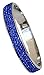 Sophistikitty Hinged Bangle Bracelet: with 4 Rows of Beautiful Sparkly Crystals - Cobalt Blue - 10mm in Width