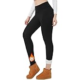 BreezeActive Women's Thermal Fleece-Lined Yoga Pants - High Waist Leggings for Winter Running & Gym, Tummy Control