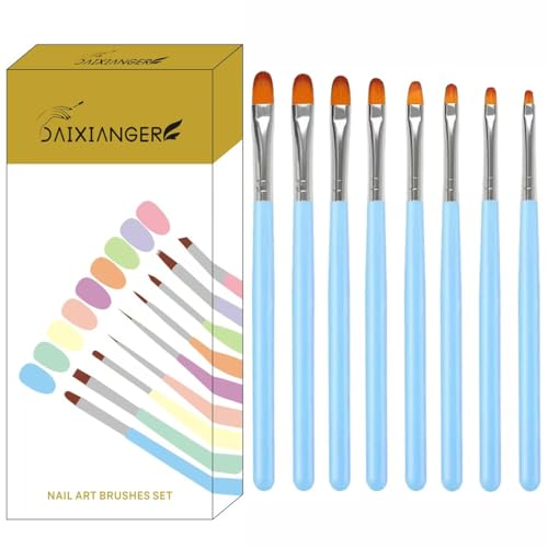 8PCS Polygel Brush Set for Builder Gel & Nail Extension at Amazon
