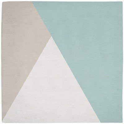 Lilipinso Tapis Coton Triangles Gris Et Mint By Claudia