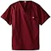 Dickies Men's Generation Flex Utility Scrubs V-Neck Shirt, Wine, X-Large