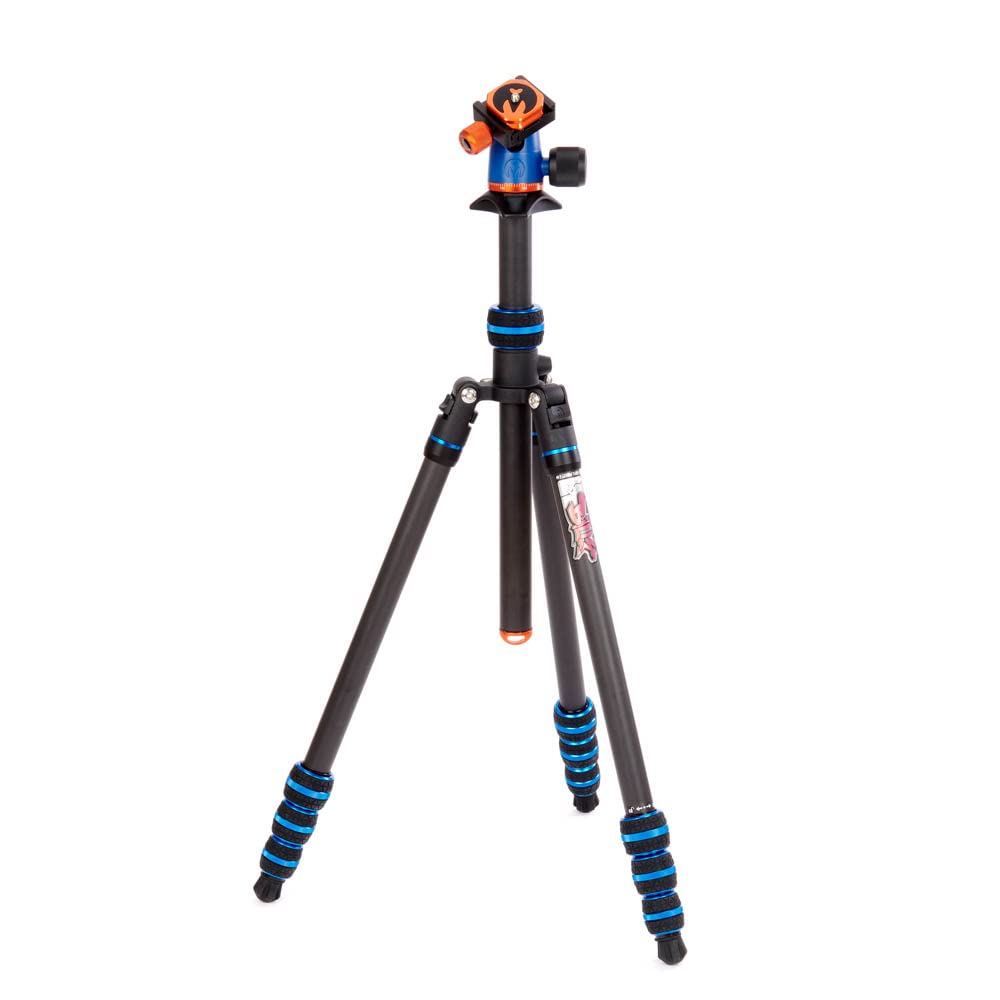 3 Legged Thing Punks Billy 2.0 Carbon Fibre Travel-Friendly Tripod - Compact & Adjustable Camera Tripod with Three Detachable Legs (BILLYBLUE2.0)