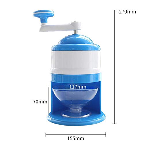 XuBa Home Portable Hand Crank Manual Ice Crusher Shaver Kids Shredding Snow Cone Maker Machine