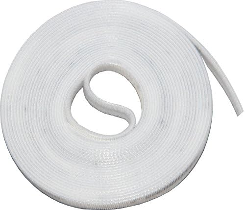 Reusable Cable Ties 1/2" x 16' Roll for Cable Management and Organizing Cords (White)