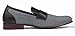 Ferro Aldo Men Fashion Slip On Loafers Dress Shoes Leather Lining Black Blue Plaid