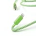 iPhone 6 Charger, 6 Ft iPhone 6S Charger Lightning Cable, F-color Long Braided Lightning to USB Cord for iPhone 8 7 6S 6 Plus 5S 5S 5, iPhone SE 2016, iPad 4 Air 2 Mini 4, iPad Pro, iPod Touch 5 Green