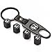 EZKEY Pack of 4 Universal Wheel Tire Valve Stem Air Caps Covers and 1 pc Keychain fit for Honda
