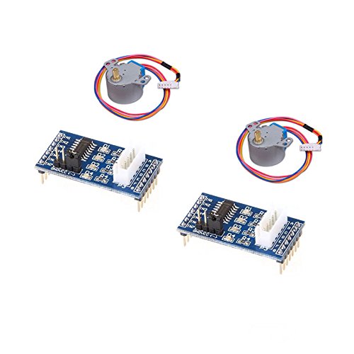 PiMill 2pcs 28BYJ-48 + ULN2003 Driver Module DC5V Stepper Motor Test Board for Arduino