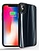 Pumier Battery Charging Case for iPhone X, 3600mAh Slim Rechargeable Extended Protective Portable Backup Battery Charger Case Black(Support Wired Earphone)