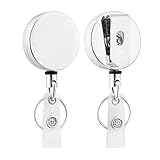 2 Pack Heavy Duty Retractable Badge Holder