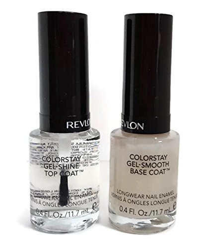 Revlon Colorstay Gel-Smooth Base Coat and Gel-Shine Top Coat Longwear Nail Enamel, 0.4 fl. oz.