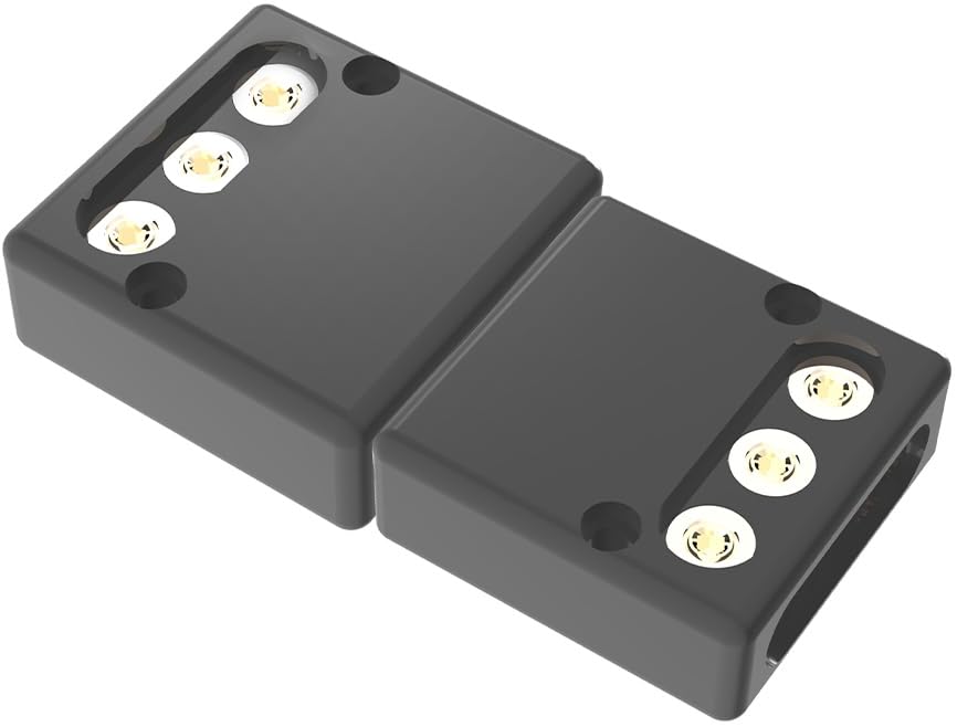 Photo 1 of Quick-Release Power Connector for Car Amps & Powered Subwoofers – Compatible with 4 AWG & 8 AWG Cables – Fast Plug Disconnect for Amplifiers, Active Bass Systems, and Car Audio Installs 1-Pack