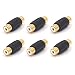 VCE 6-Pack Gold Plated RCA Female to RCA Female Coupler