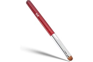 MOND'SUB French Manicure Clean-Up Brush, French Gel Acrylic Nail Art Kolinsky Brush for Professional Manicure Cuticle Clean Up Nail Art Design, Red Wood Handle (10#)
