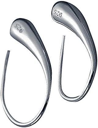 Special Jewelry, Women's Lovely Solid Silver Elongated Teardrop Shaped Drop Earrings