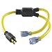 Conntek YL1430520S 30 4 Prong to 15/20 Amp Generator Y-Adapter primary