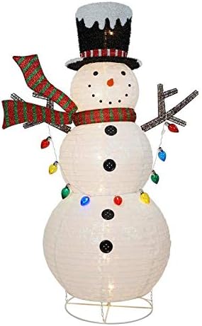 Holiday Living 72-in Snowman Sculpture with Clear Incandescent Lights