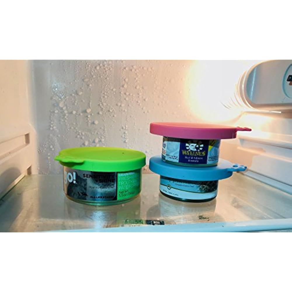 Pet Food Can 3 Pack Silicone Lids Caps Dog Cat Wet Food