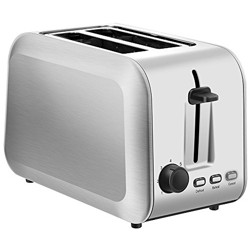 2 Slice Toaster Best Rated Wide Slots Bread Bagel Toaster With Cancel Defrost Reheat Settings Stainless Steel