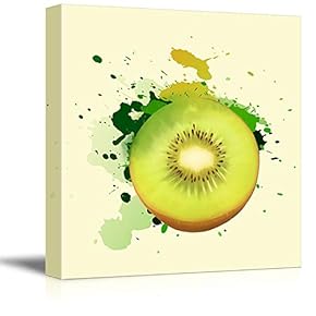 Canvas Wall Art Beautiful Fruits Kiwi Painting Artwork for Home Prints Framed - 12x12 inches