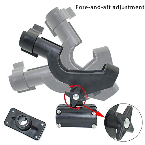 AGOOL Angelboot Rutenhalter 360 Grad drehbar verstellbar Angelrute Racks mit großer Klammer Klapphalterung – Bild 6